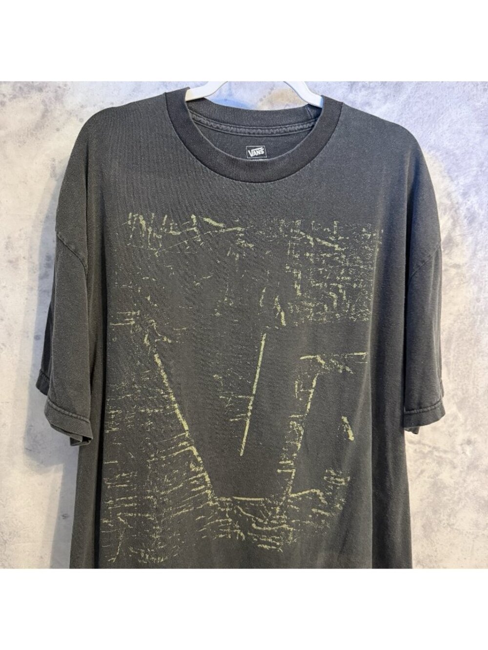 Vans Skateboard T Shirt Faded Black Short Sleeve Streetwear Tee Y2K Style 2XL
